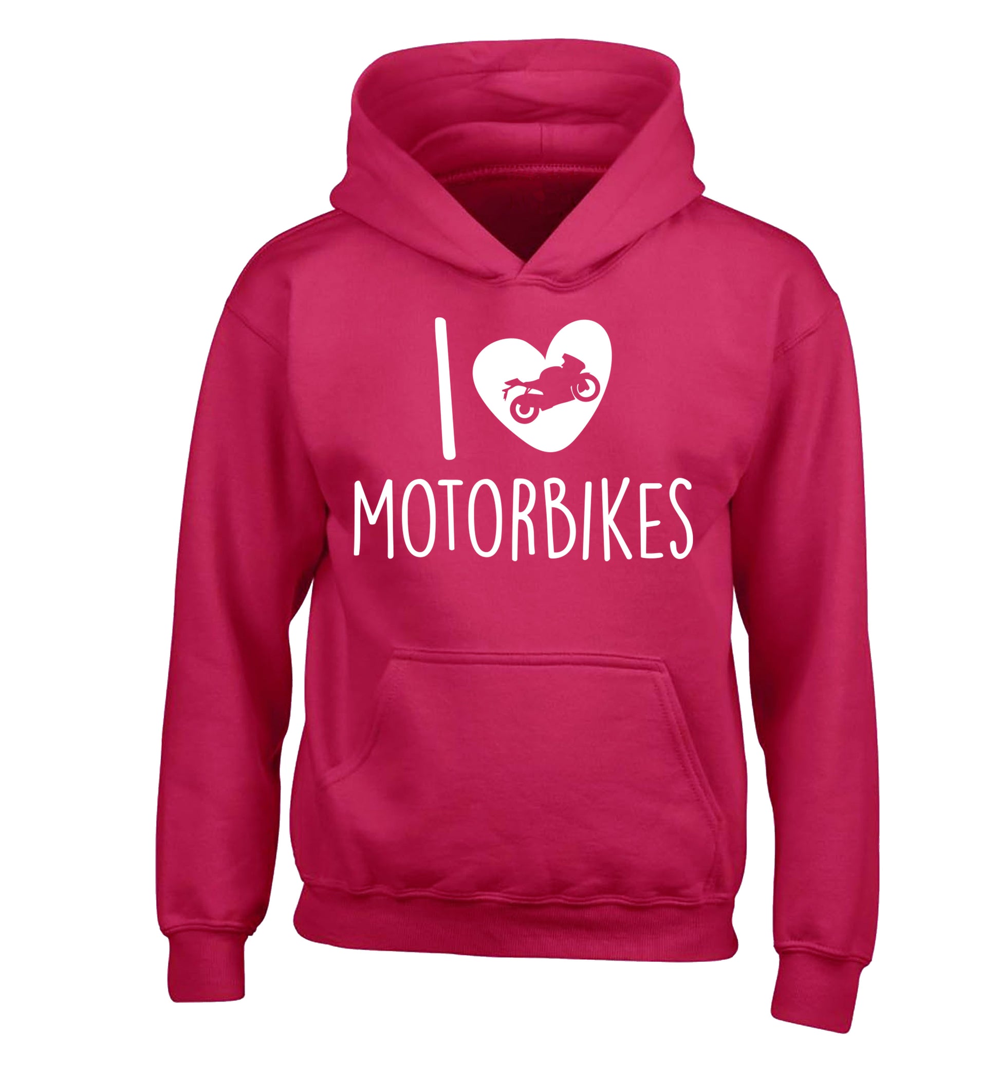 I love motorbikes children's pink hoodie 12-13 Years
