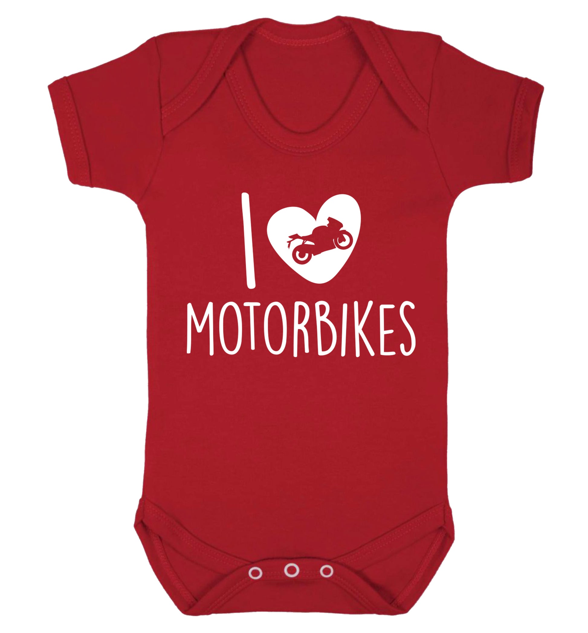 I love motorbikes Baby Vest red 18-24 months