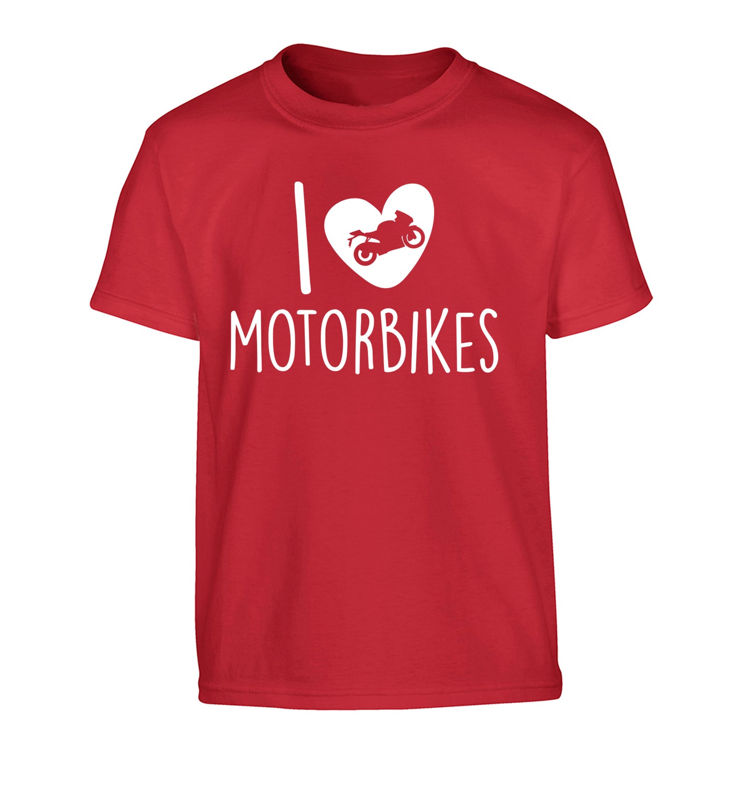 I love motorbikes Children's red Tshirt 12-13 Years