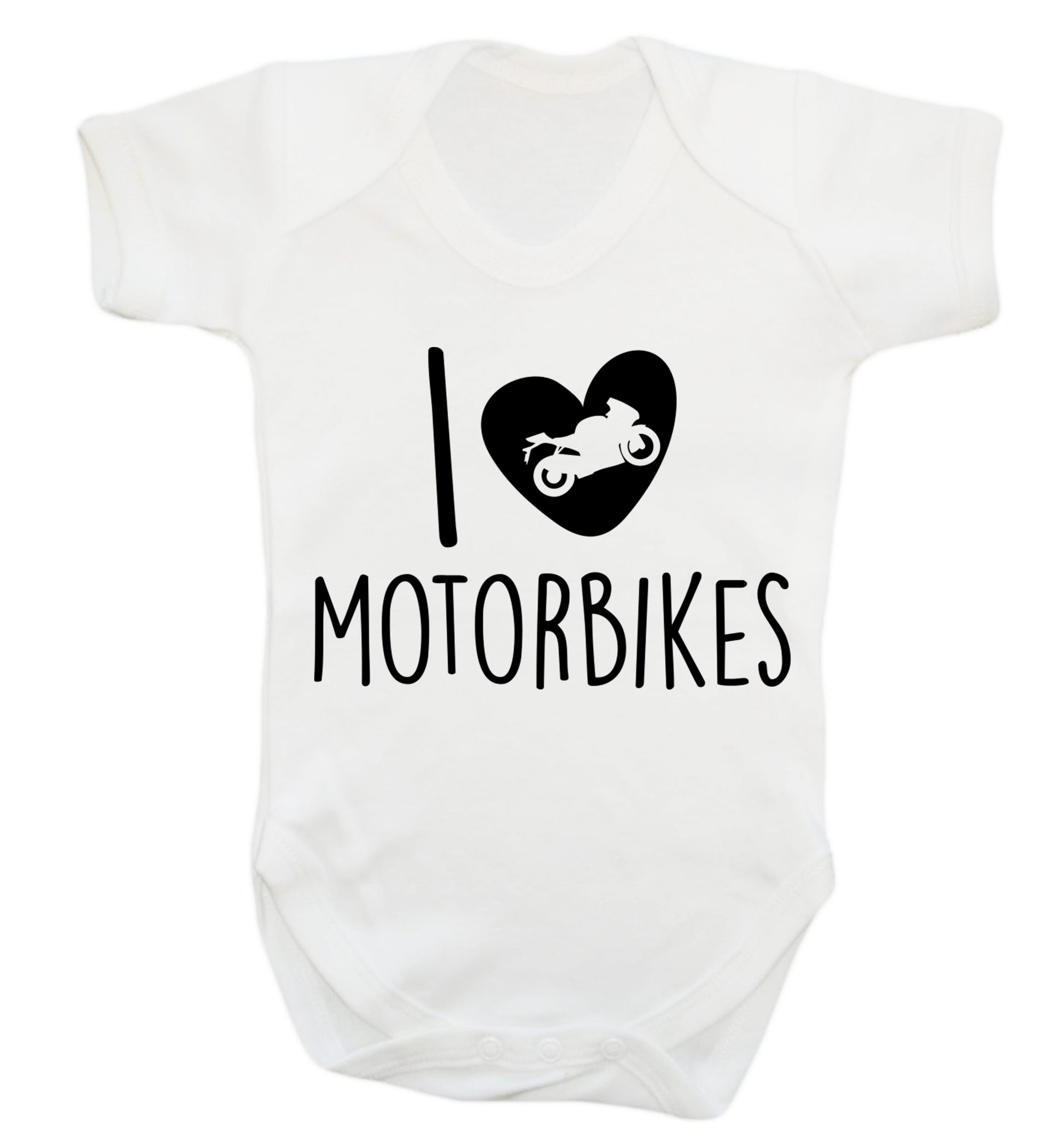 I love motorbikes Baby Vest white 18-24 months