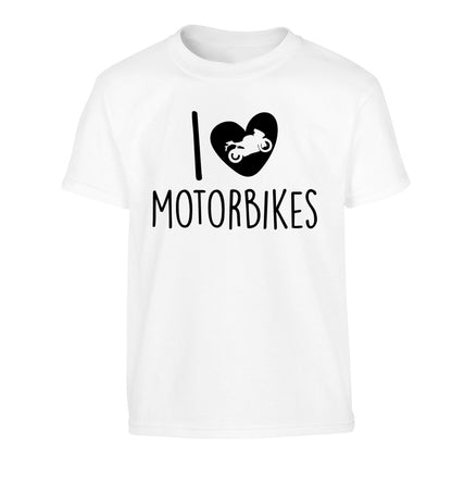 I love motorbikes Children's white Tshirt 12-13 Years