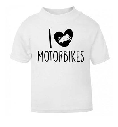 I love motorbikes white Baby Toddler Tshirt 2 Years