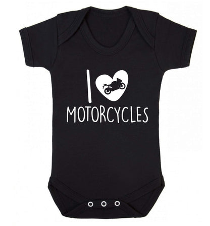 I love motorcycles Baby Vest black 18-24 months