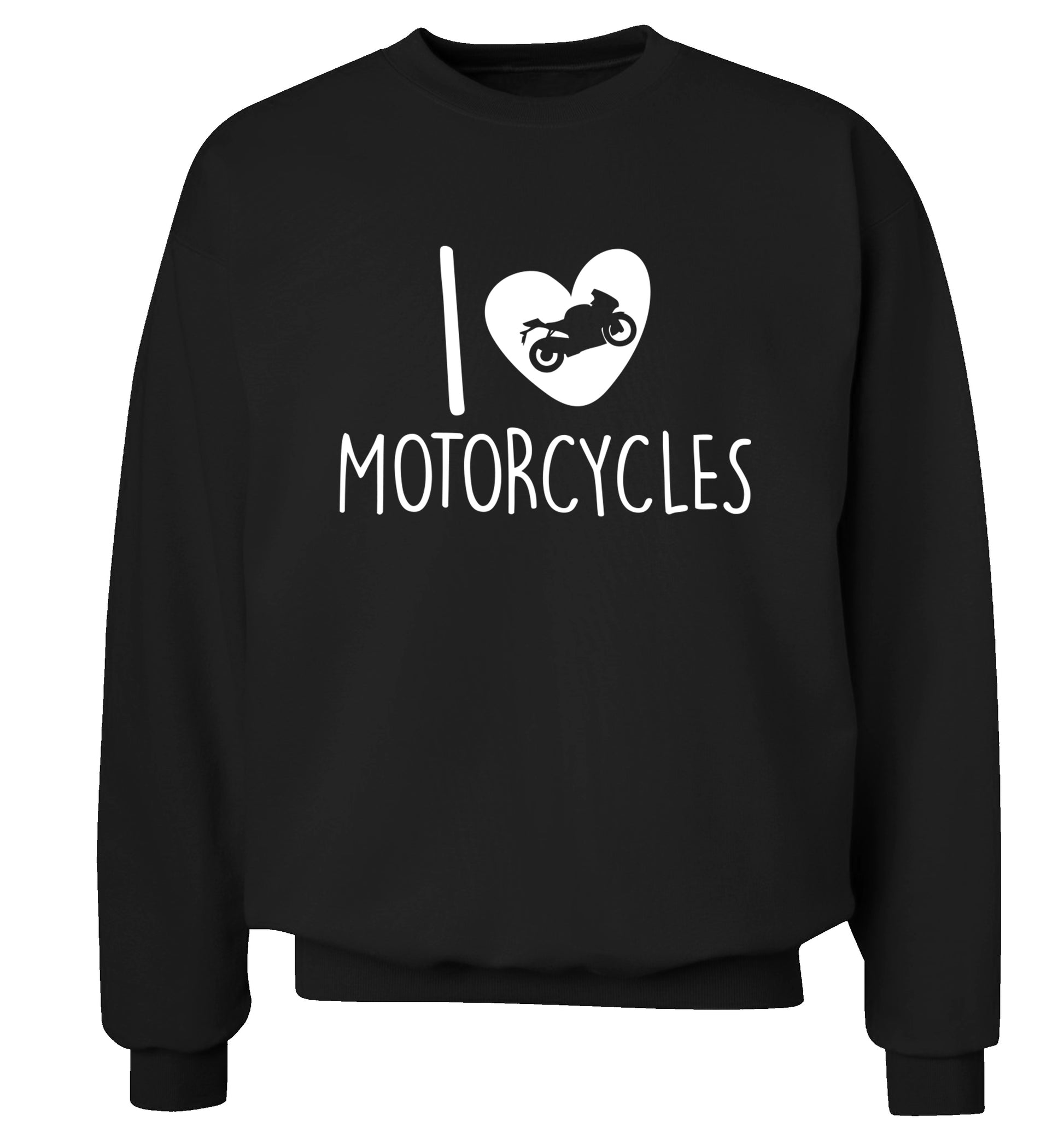 I love motorcycles Adult's unisex black Sweater 2XL