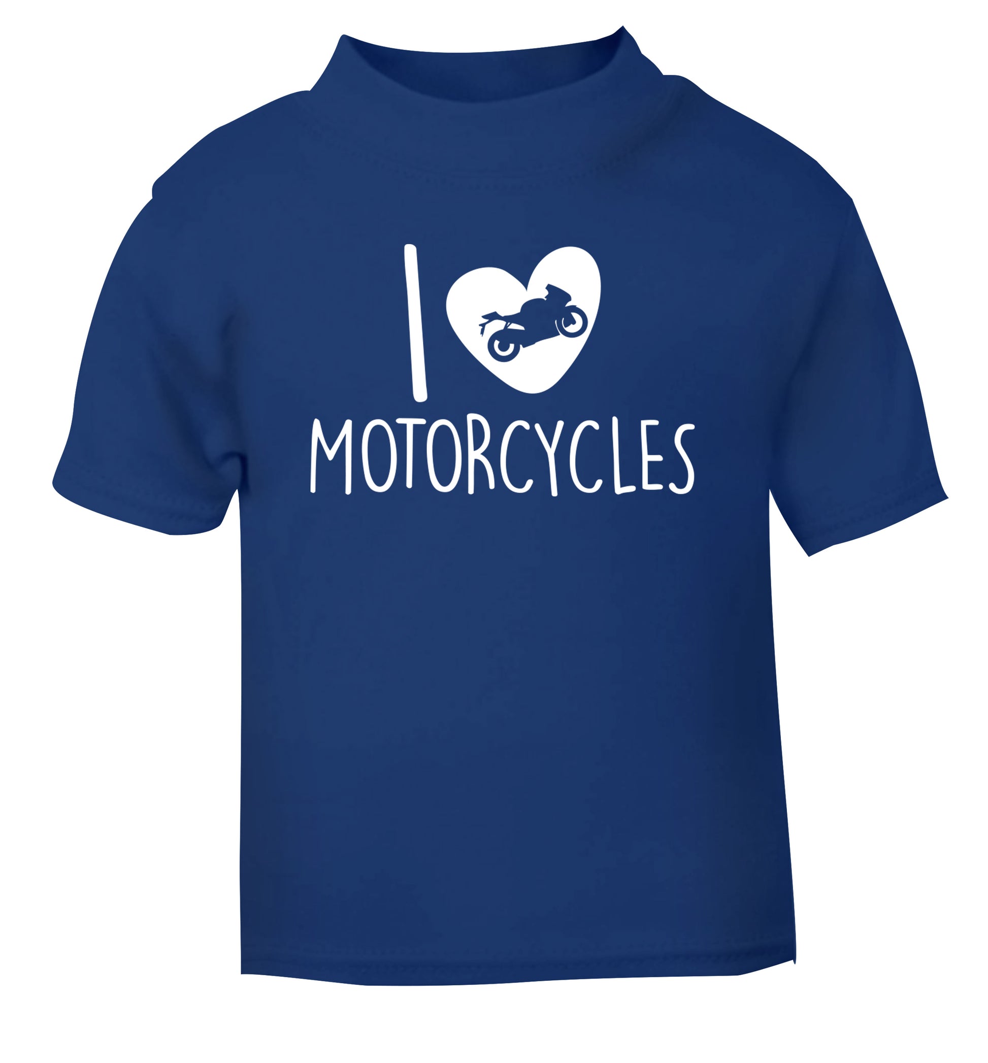 I love motorcycles blue Baby Toddler Tshirt 2 Years