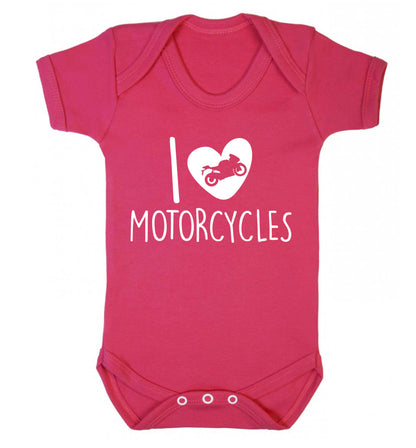 I love motorcycles Baby Vest dark pink 18-24 months