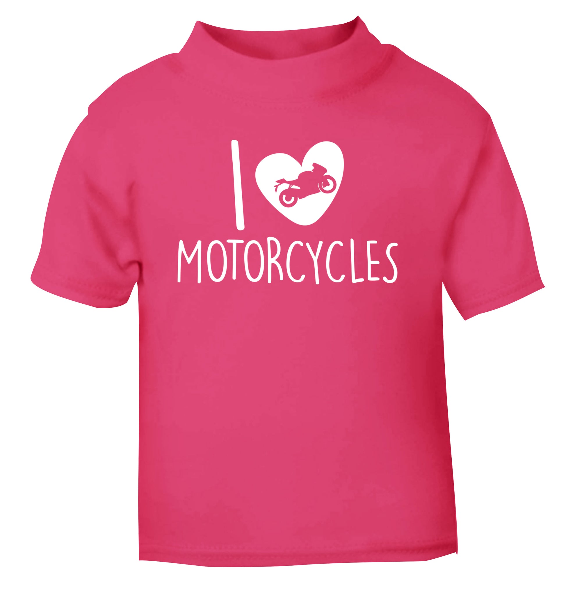 I love motorcycles pink Baby Toddler Tshirt 2 Years