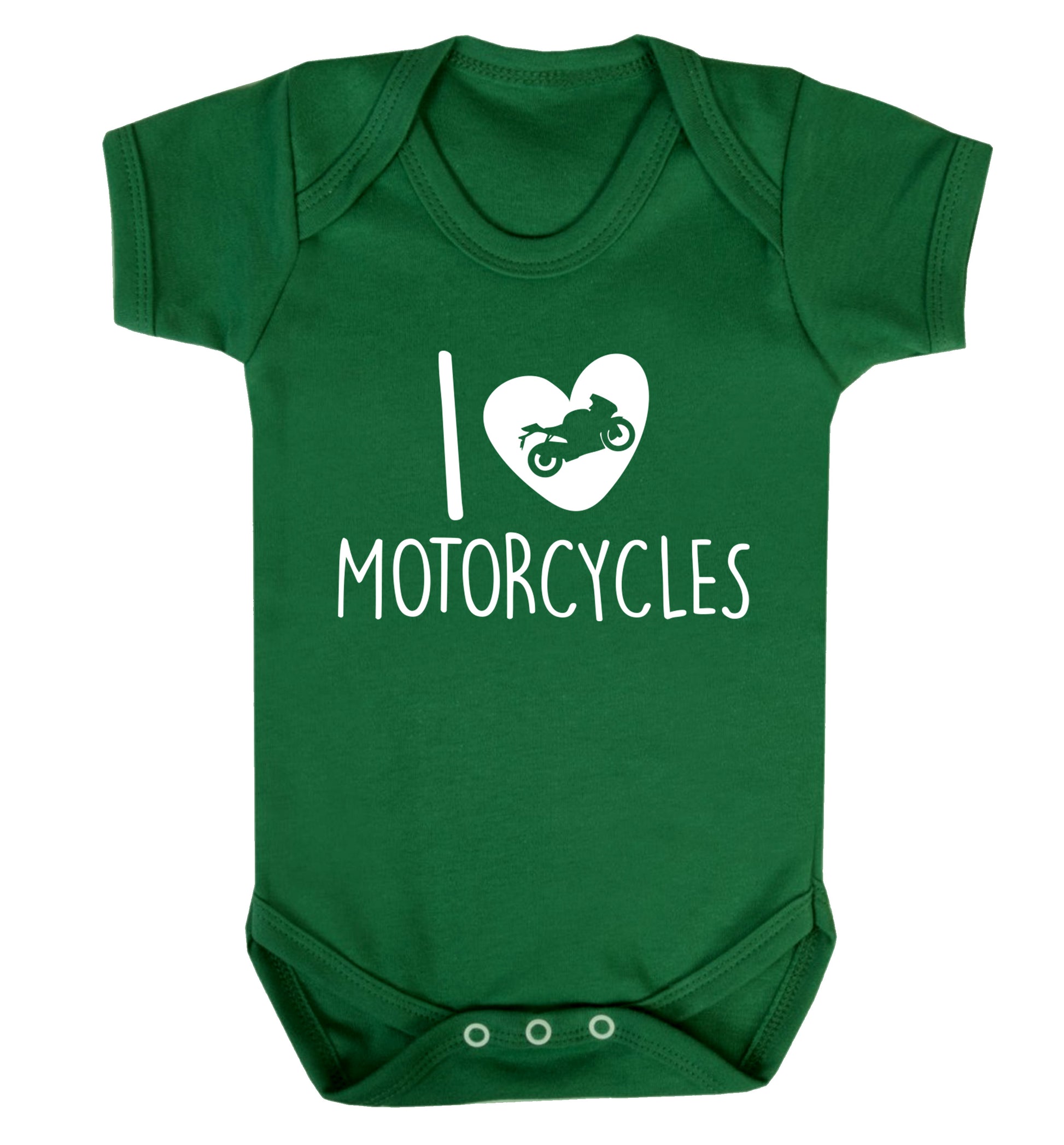 I love motorcycles Baby Vest green 18-24 months