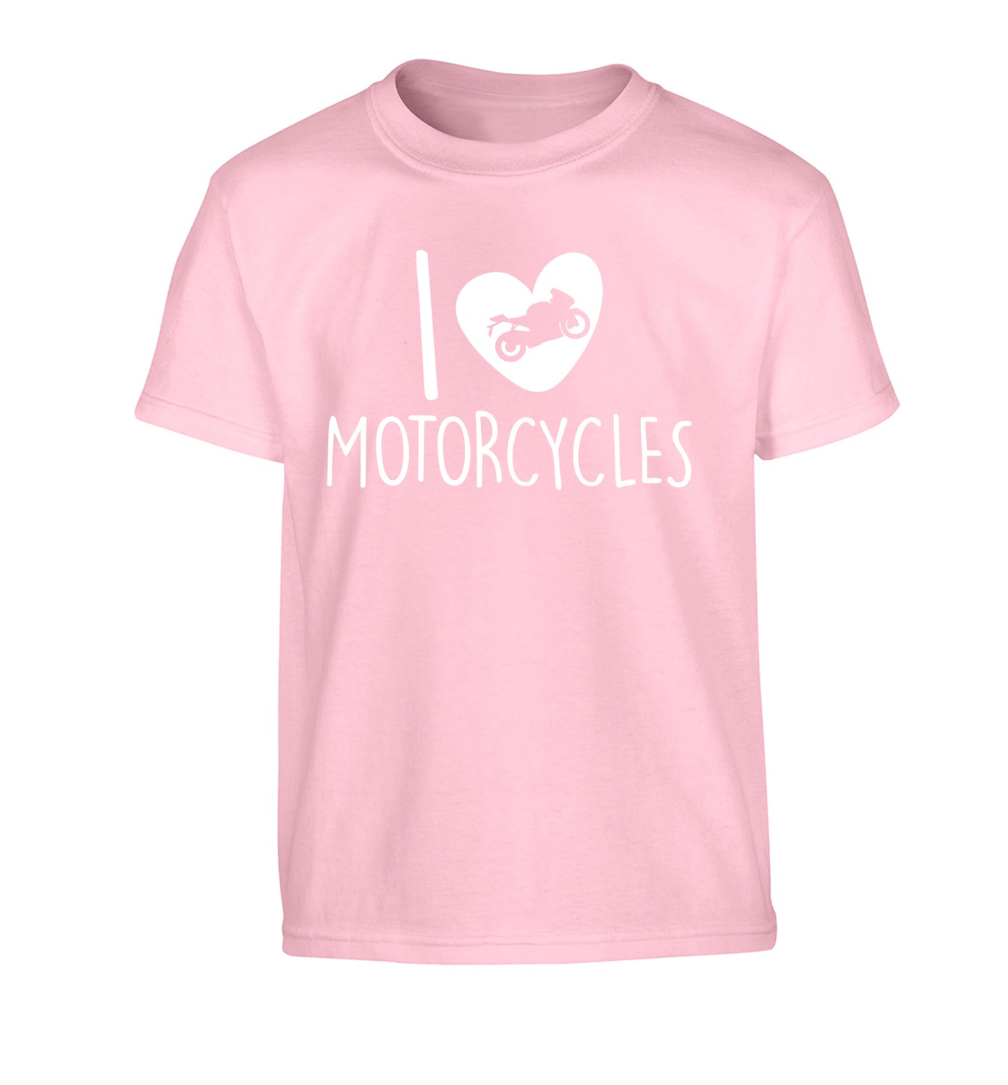 I love motorcycles Children's light pink Tshirt 12-13 Years