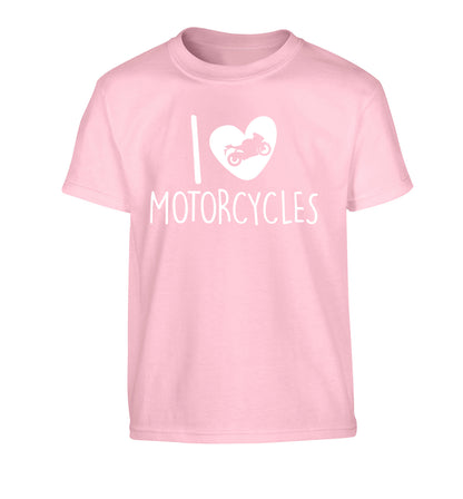 I love motorcycles Children's light pink Tshirt 12-13 Years