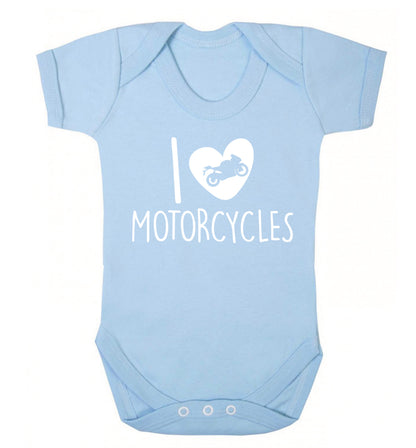 I love motorcycles Baby Vest pale blue 18-24 months
