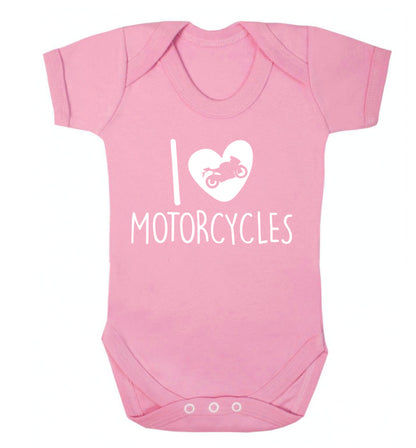 I love motorcycles Baby Vest pale pink 18-24 months