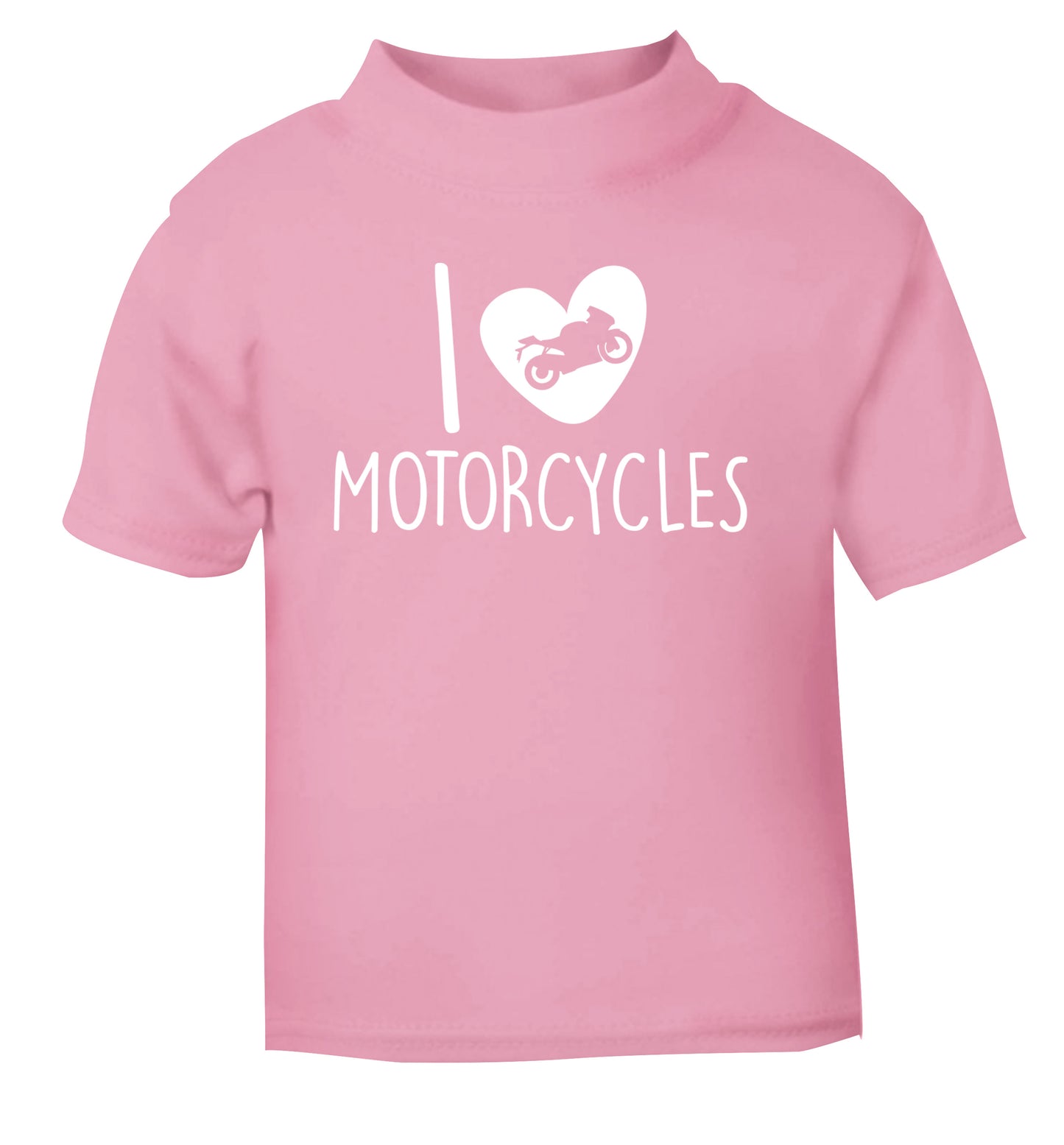 I love motorcycles light pink Baby Toddler Tshirt 2 Years