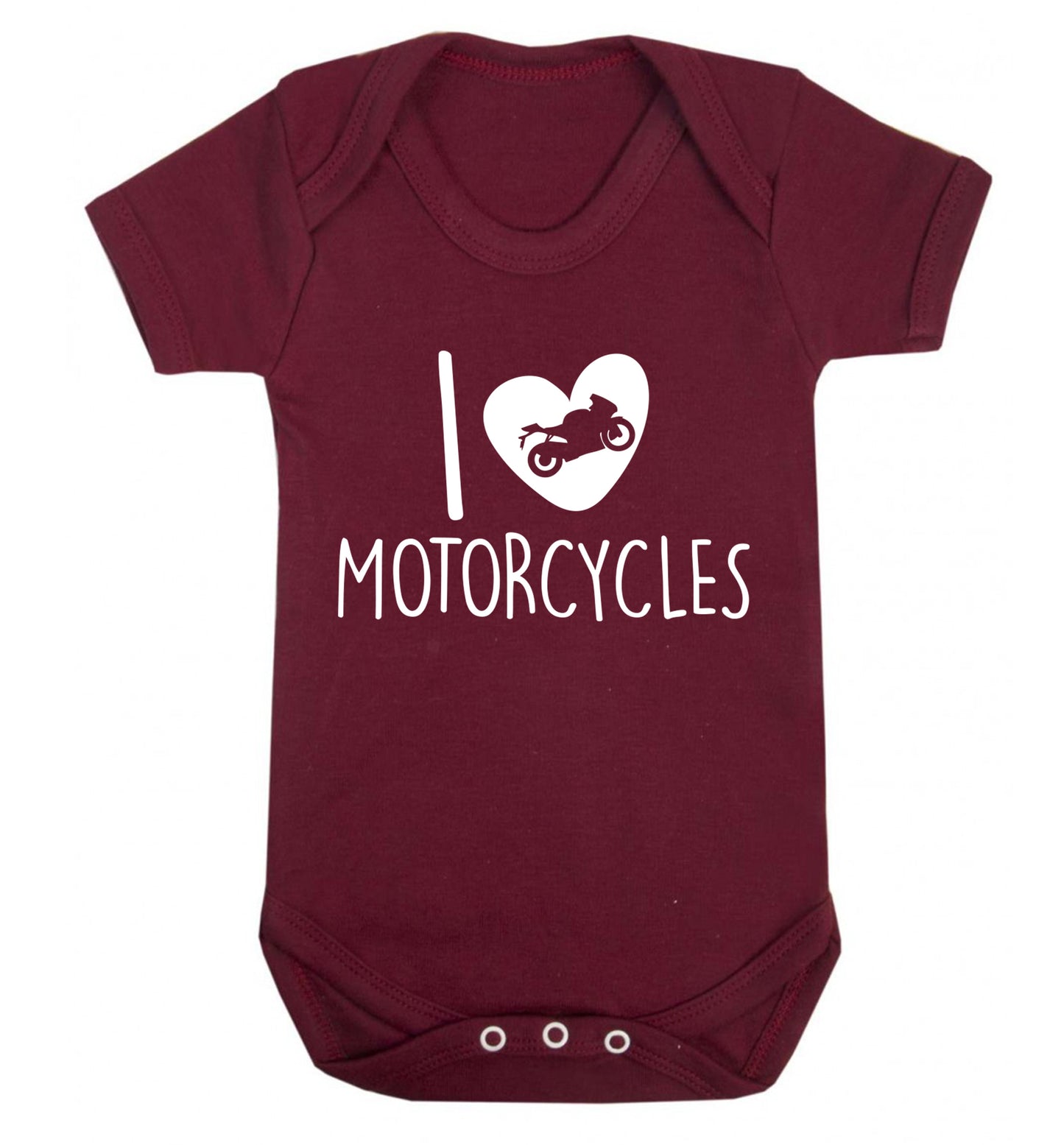 I love motorcycles Baby Vest maroon 18-24 months