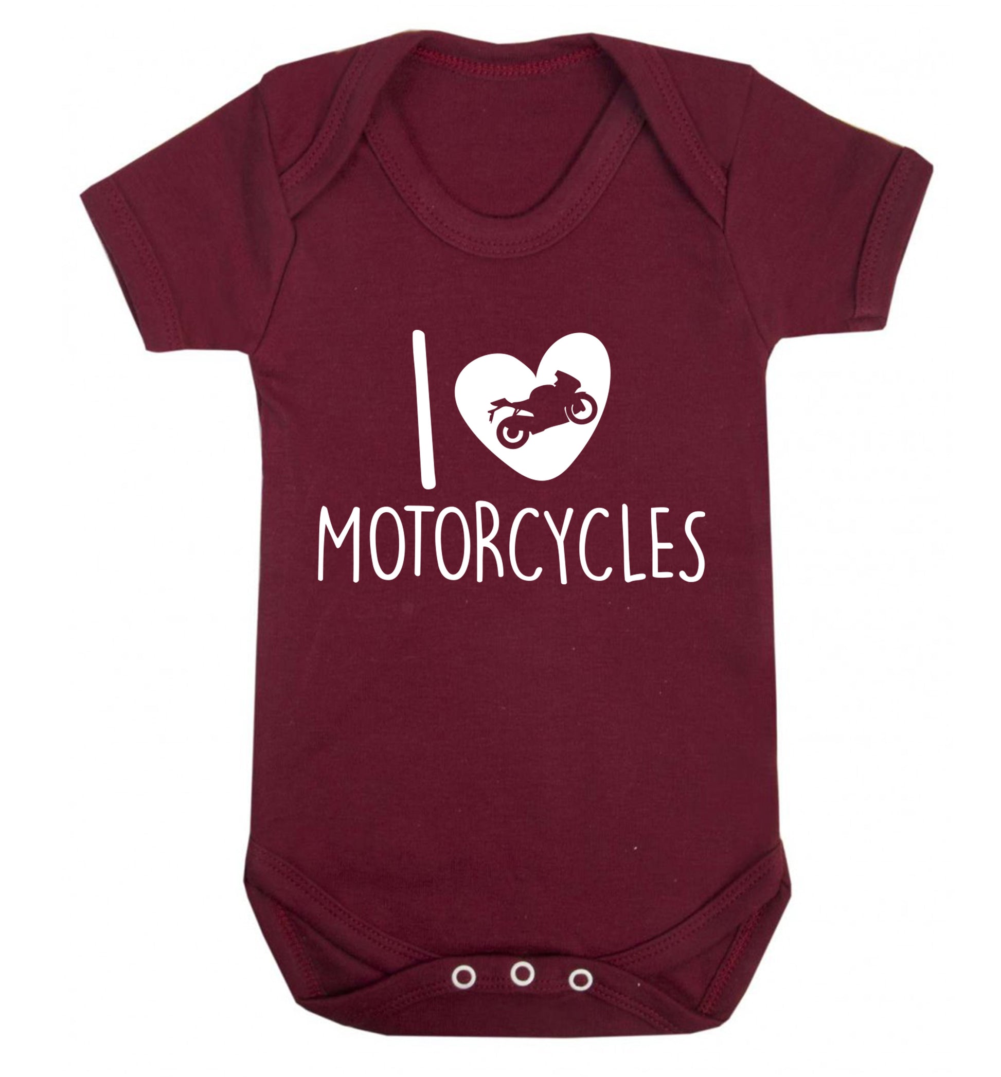 I love motorcycles Baby Vest maroon 18-24 months