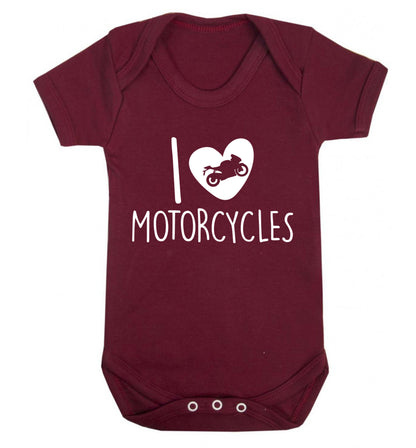 I love motorcycles Baby Vest maroon 18-24 months