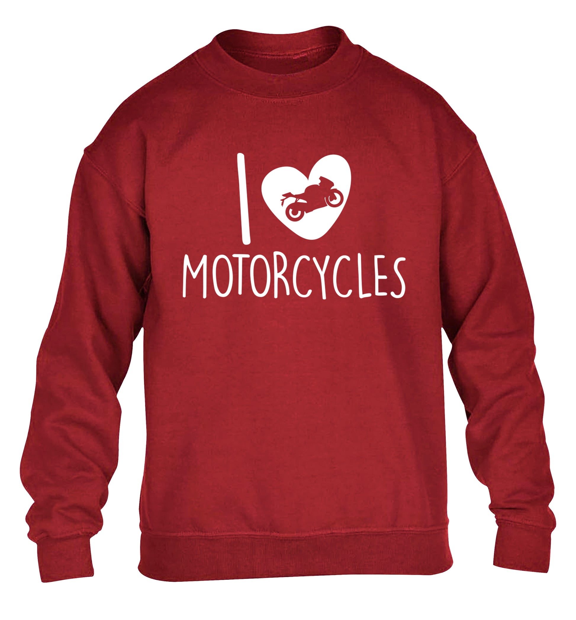 I love motorcycles children's grey sweater 12-13 Years