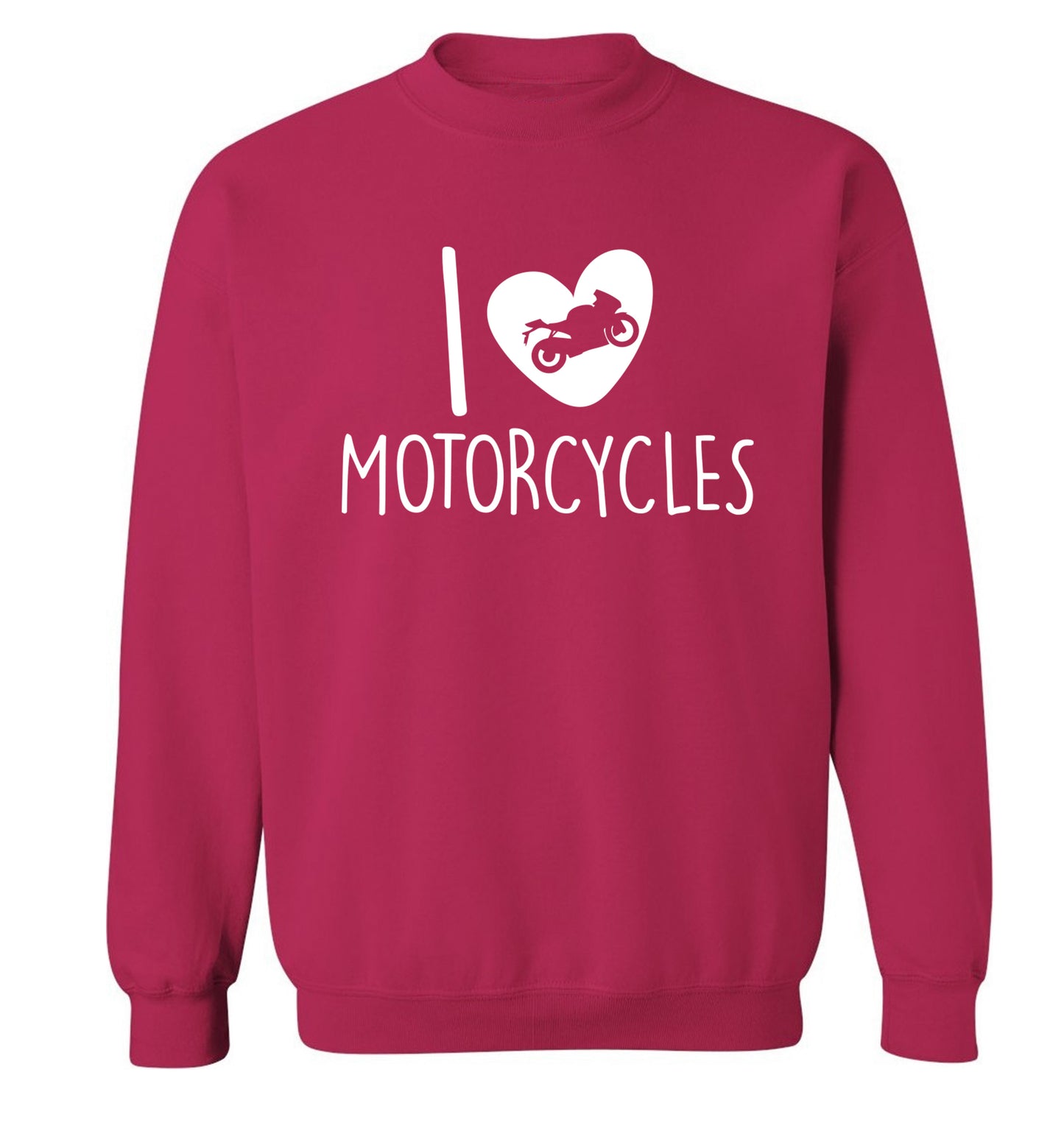 I love motorcycles Adult's unisex pink Sweater 2XL