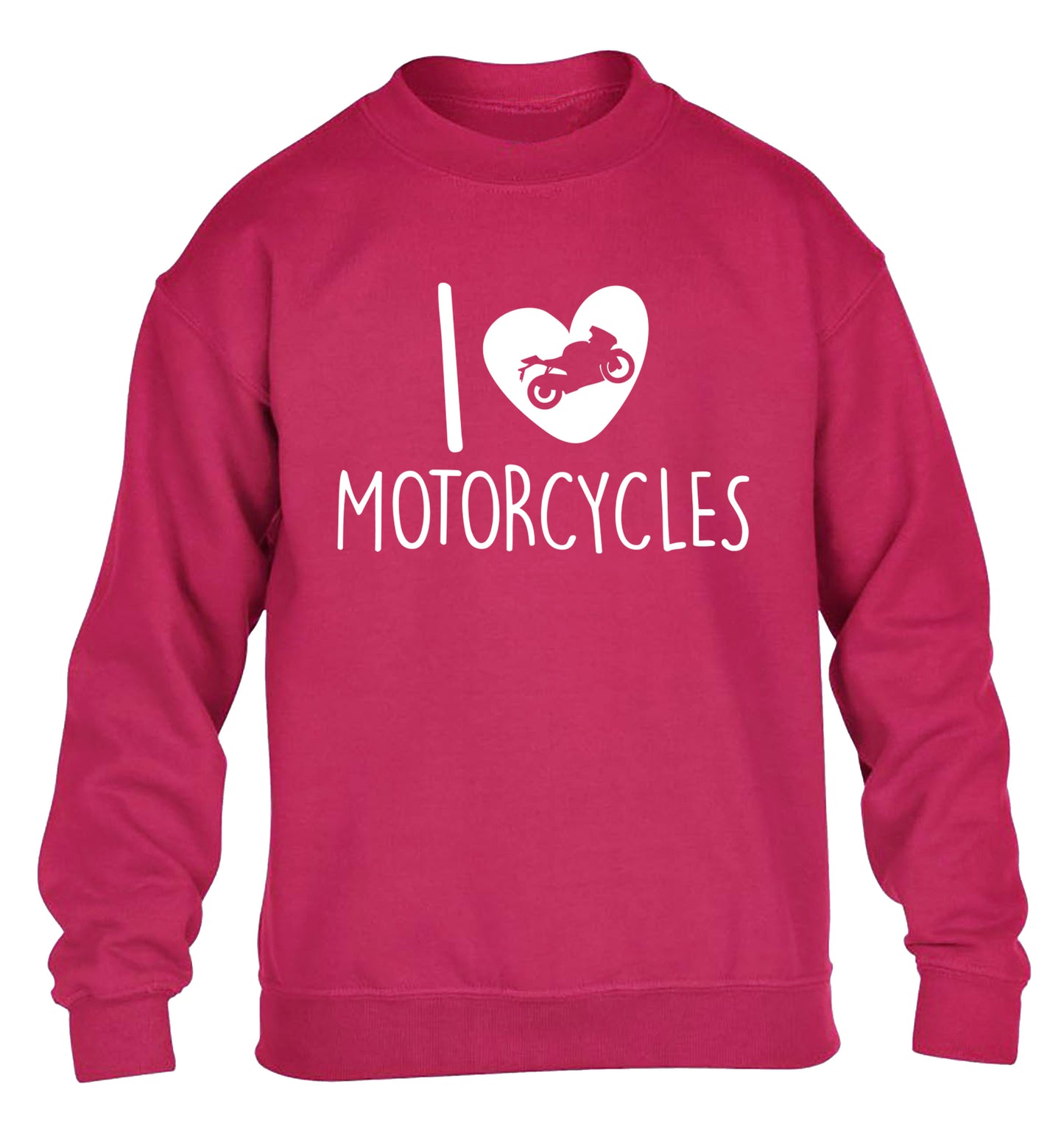 I love motorcycles children's pink sweater 12-13 Years