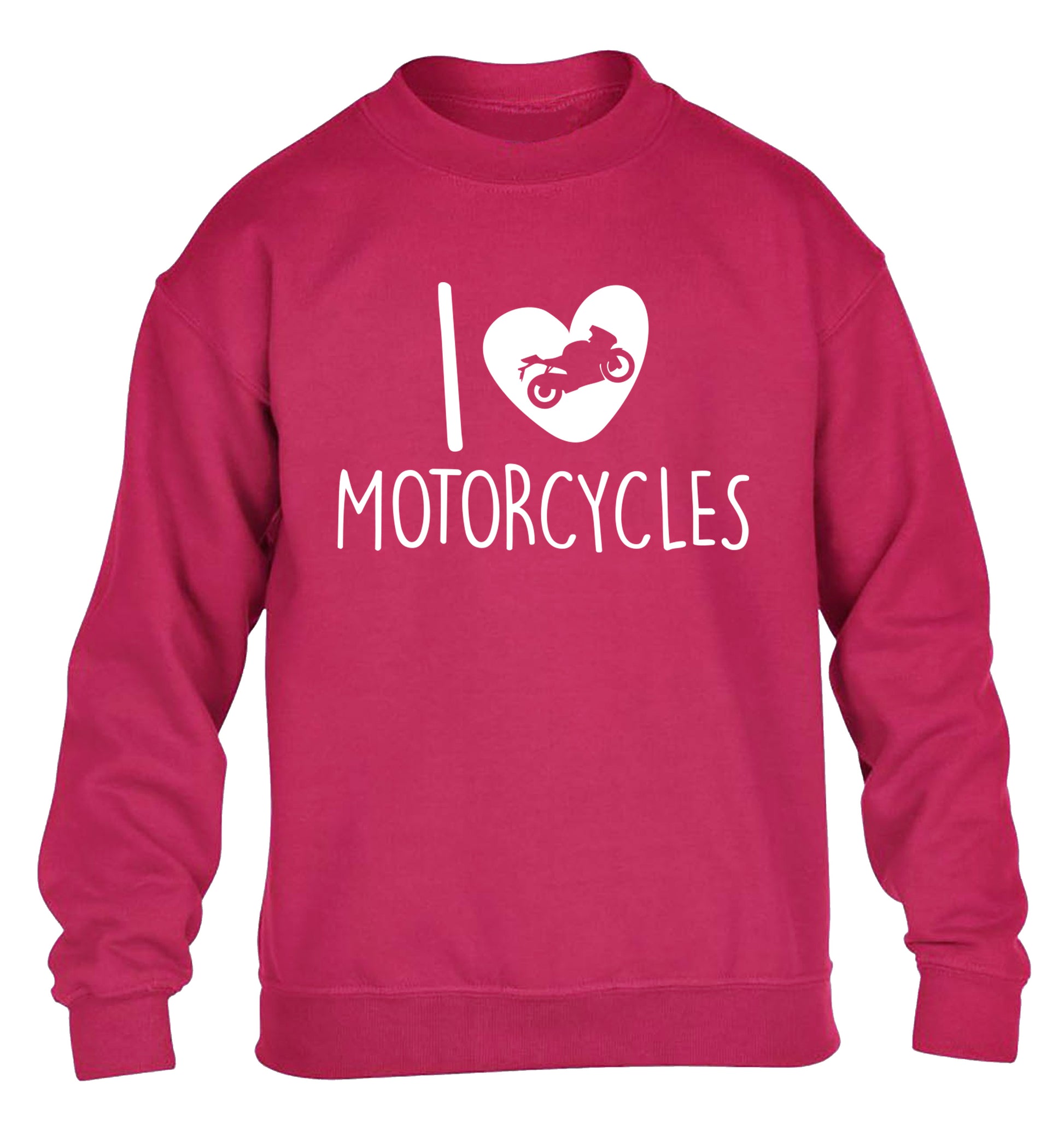 I love motorcycles children's pink sweater 12-13 Years