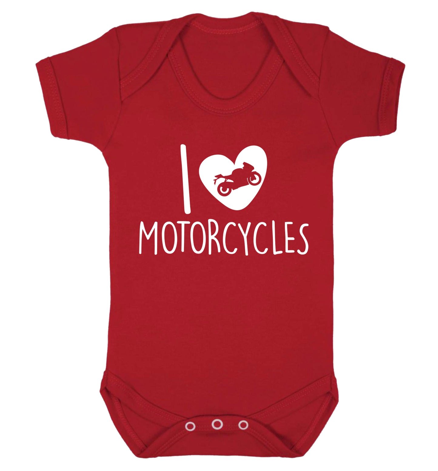 I love motorcycles Baby Vest red 18-24 months