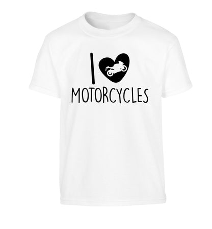 I love motorcycles Children's white Tshirt 12-13 Years