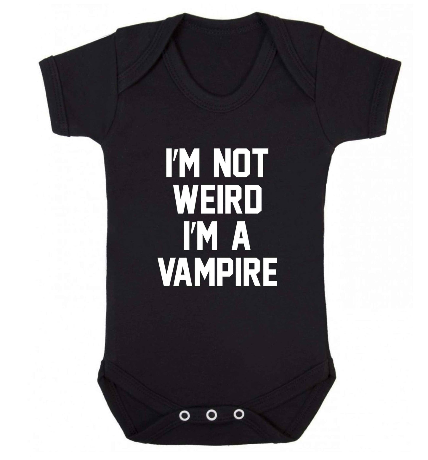 I'm not weird I'm a vampire baby vest black 18-24 months