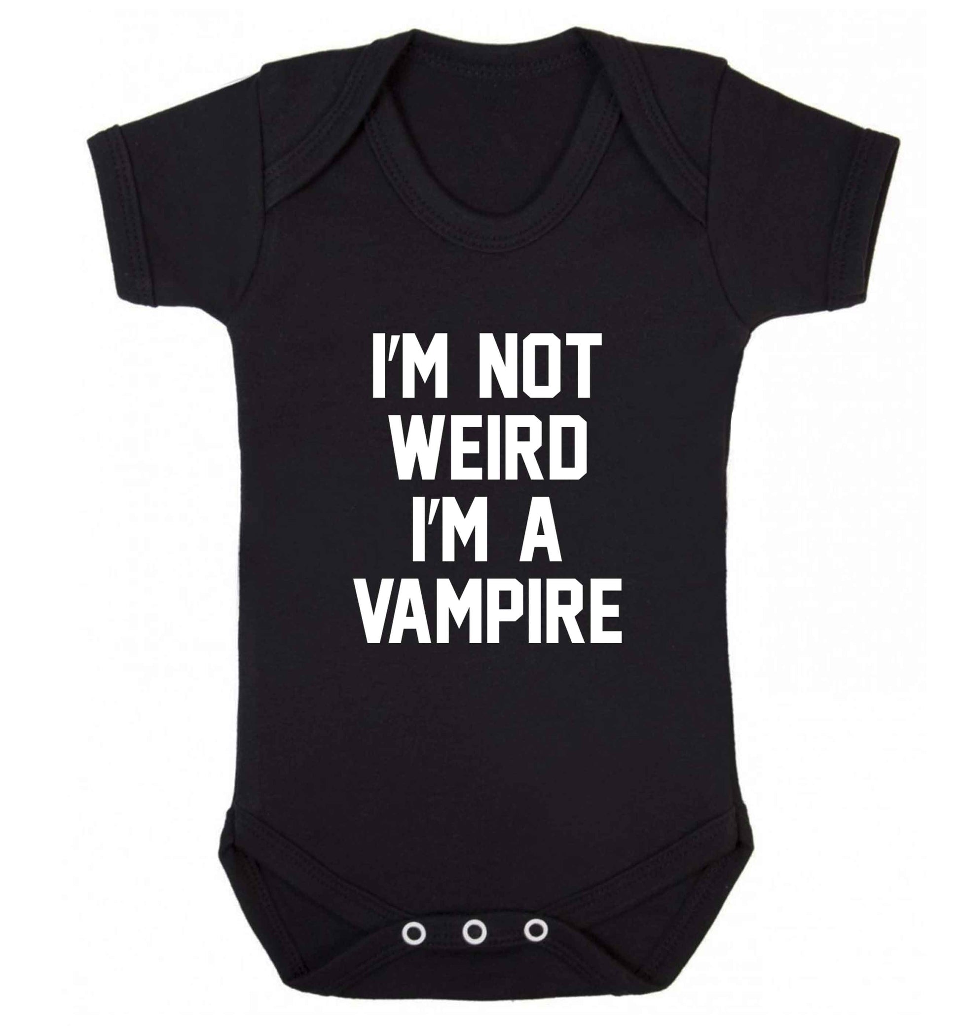 I'm not weird I'm a vampire baby vest black 18-24 months