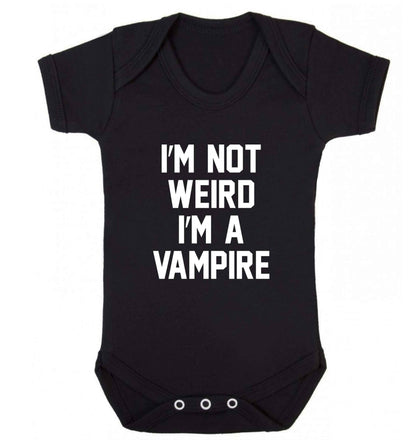 I'm not weird I'm a vampire baby vest black 18-24 months