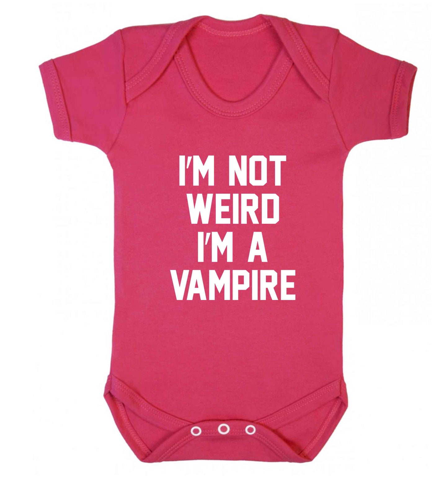 I'm not weird I'm a vampire baby vest dark pink 18-24 months