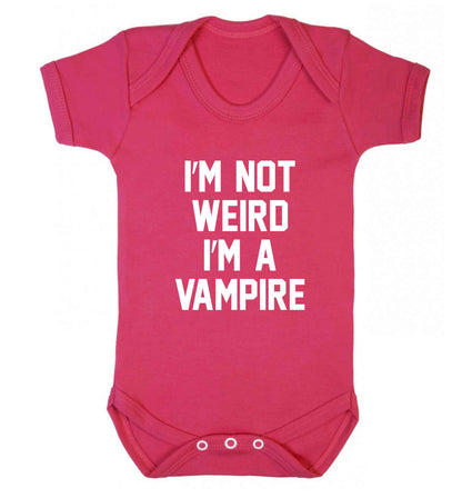 I'm not weird I'm a vampire baby vest dark pink 18-24 months