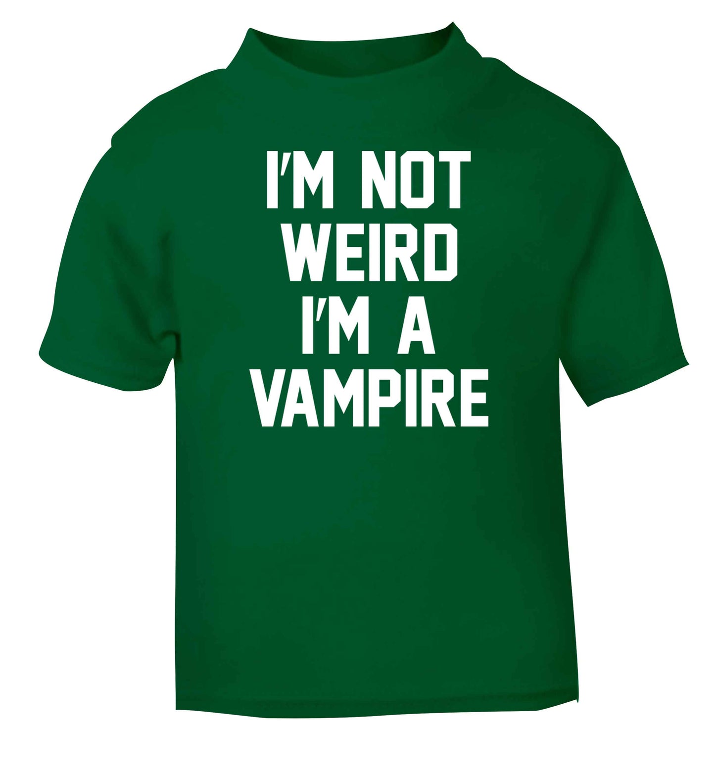 I'm not weird I'm a vampire green baby toddler Tshirt 2 Years