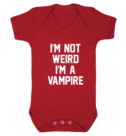 I'm not weird I'm a vampire baby vest red 18-24 months