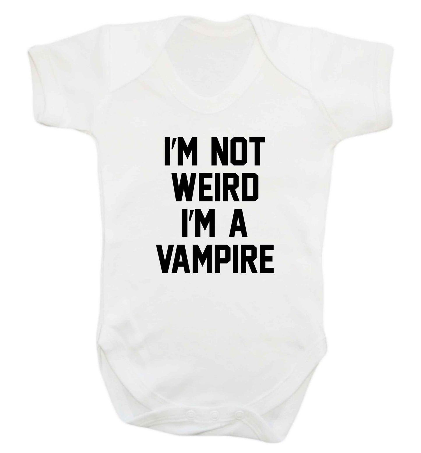 I'm not weird I'm a vampire baby vest white 18-24 months