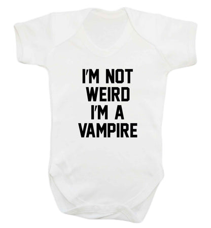 I'm not weird I'm a vampire baby vest white 18-24 months