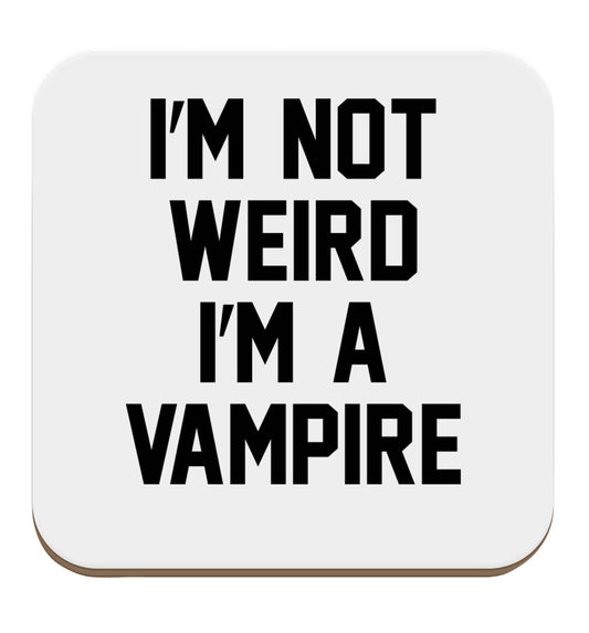 I'm not weird I'm a vampire set of four coasters