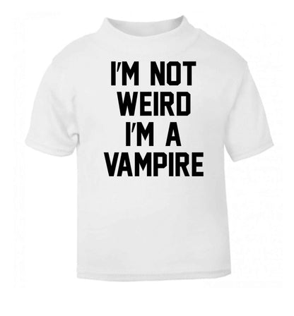 I'm not weird I'm a vampire white baby toddler Tshirt 2 Years