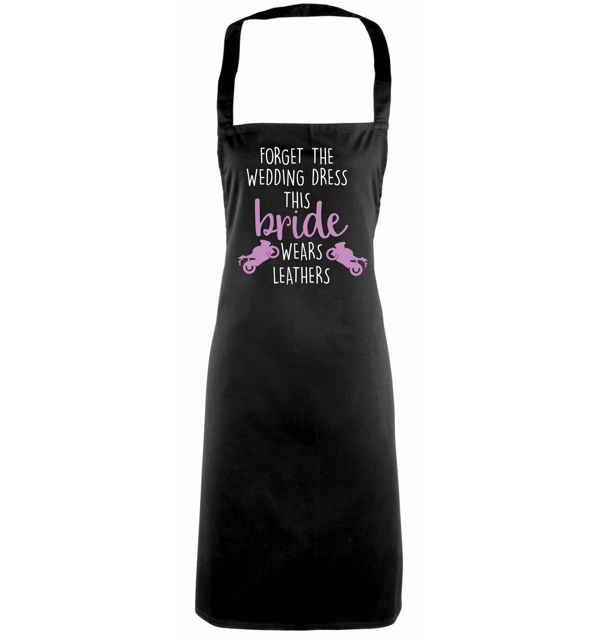 Forget Wedding Dress Bride Wears Leathers black apron
