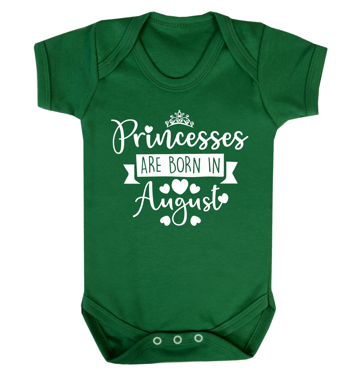 Princesses are born in August Baby Vest green 18-24 months