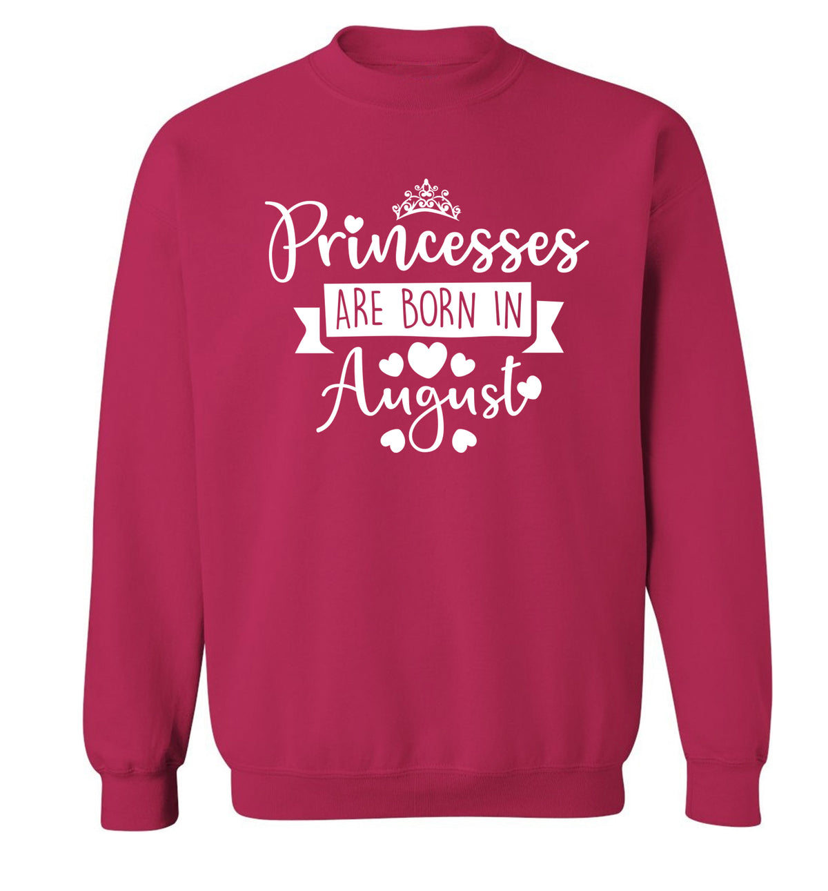 Princesses are born in August Adult's unisex pink Sweater 2XL