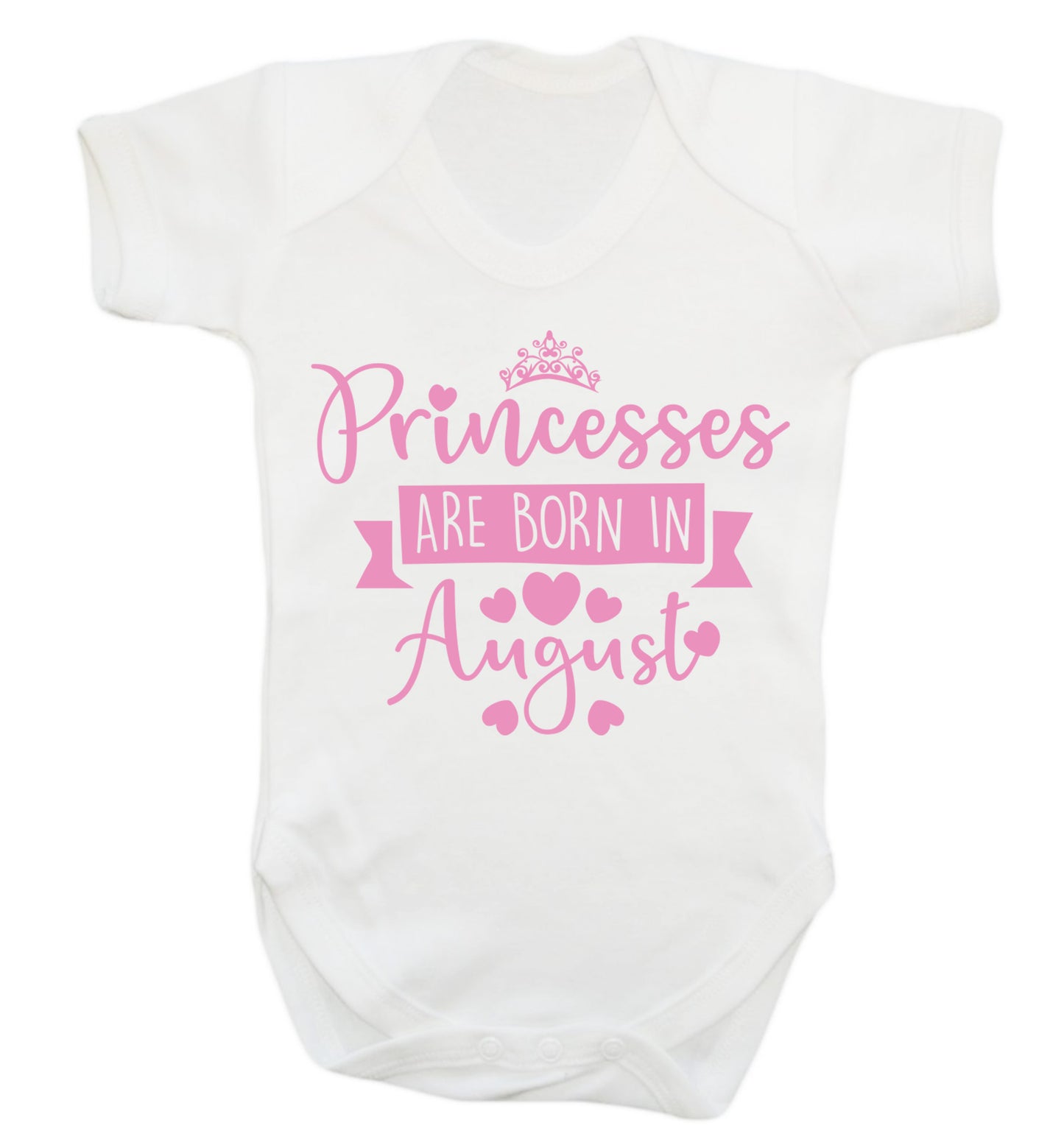 Princesses are born in August Baby Vest white 18-24 months