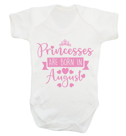 Princesses are born in August Baby Vest white 18-24 months