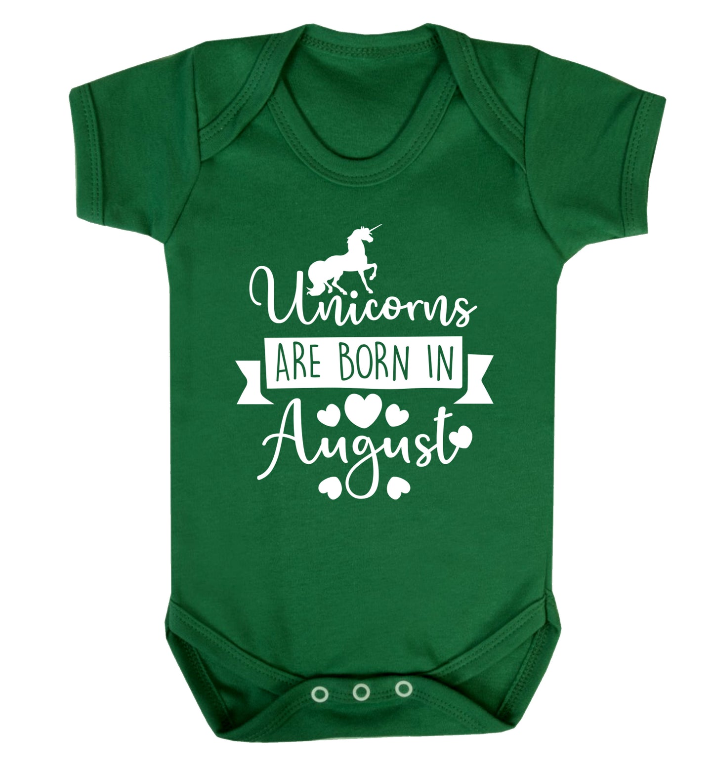 Unicorns are born in August Baby Vest green 18-24 months