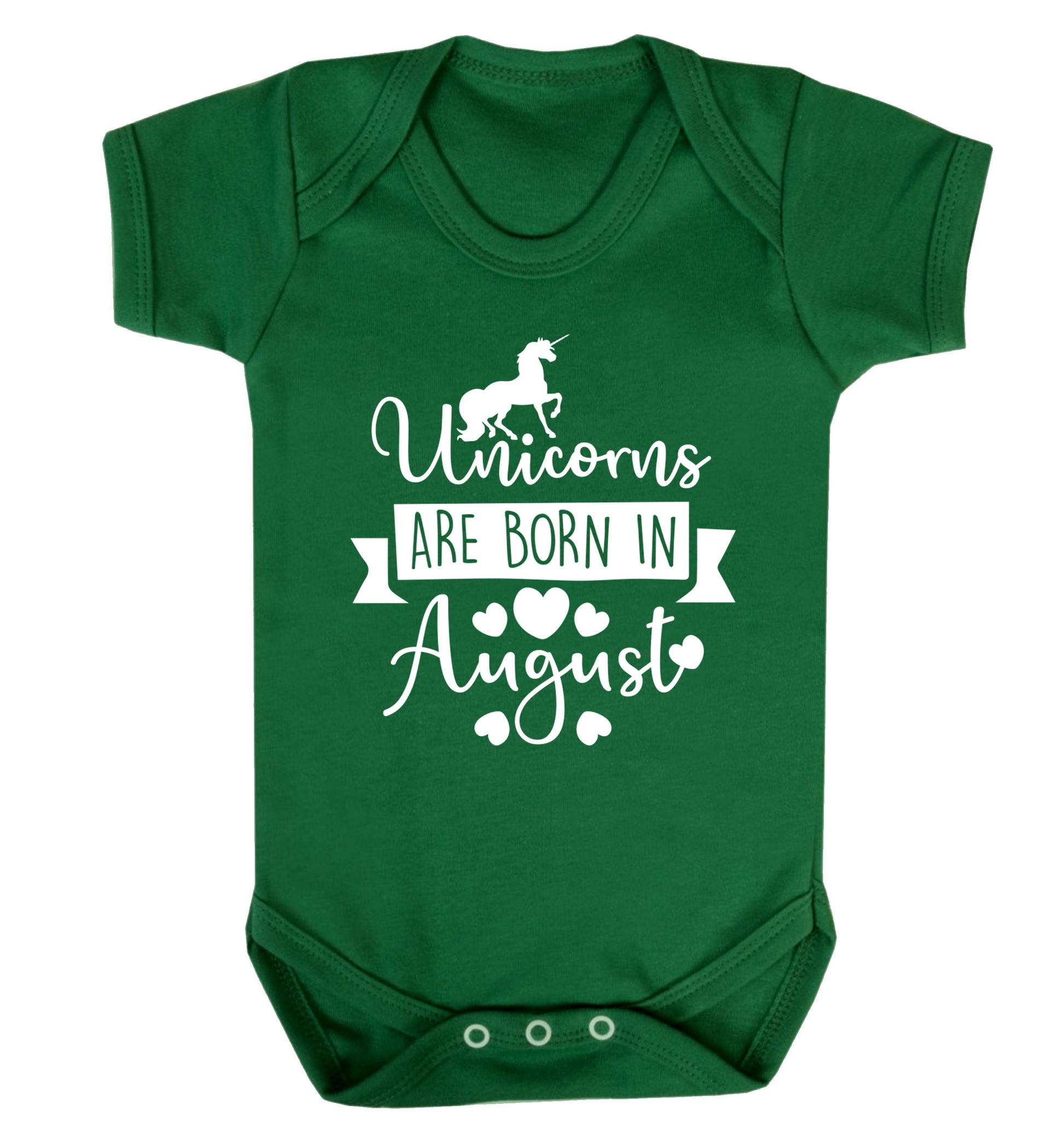 Unicorns are born in August Baby Vest green 18-24 months