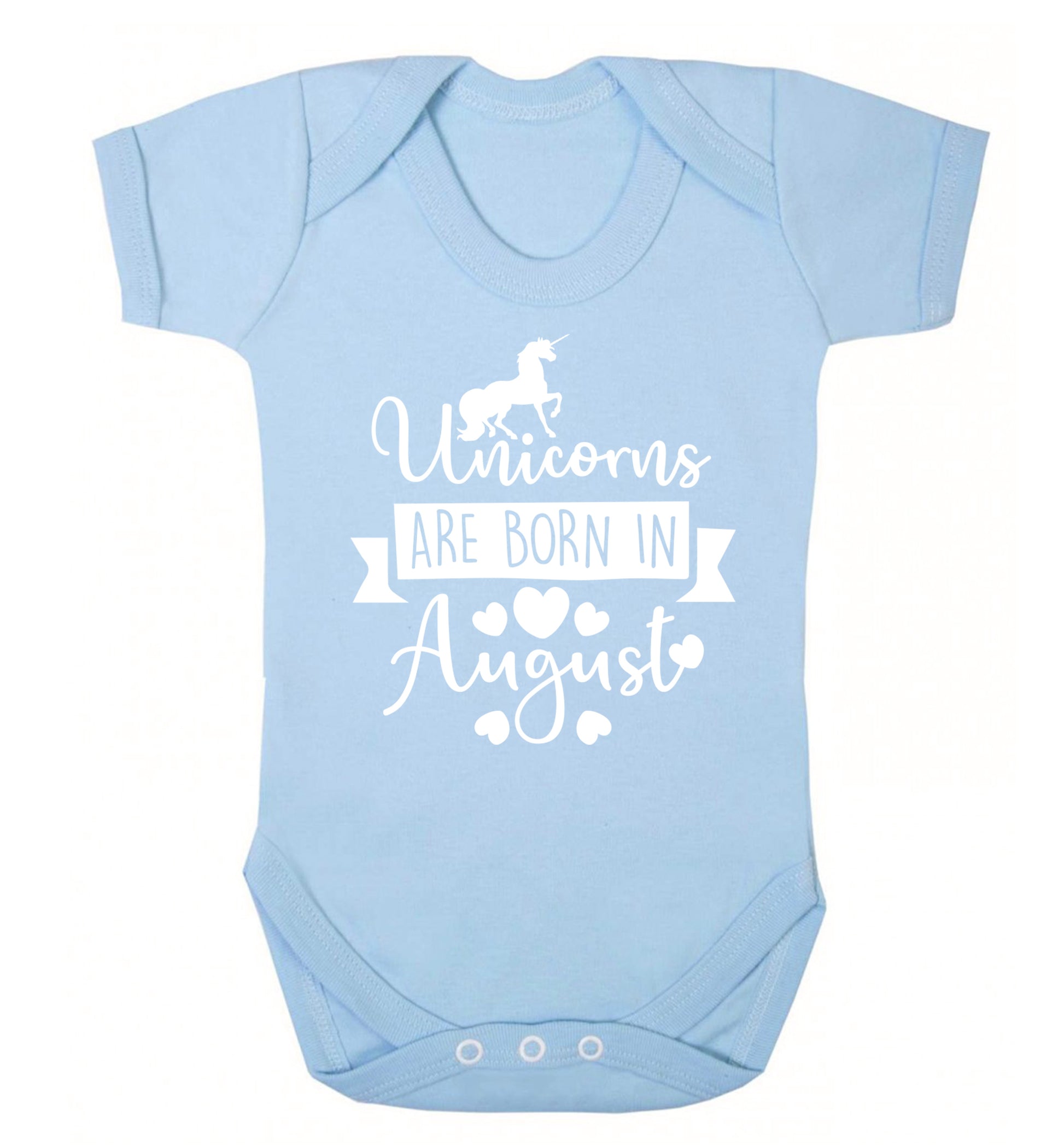 Unicorns are born in August Baby Vest pale blue 18-24 months
