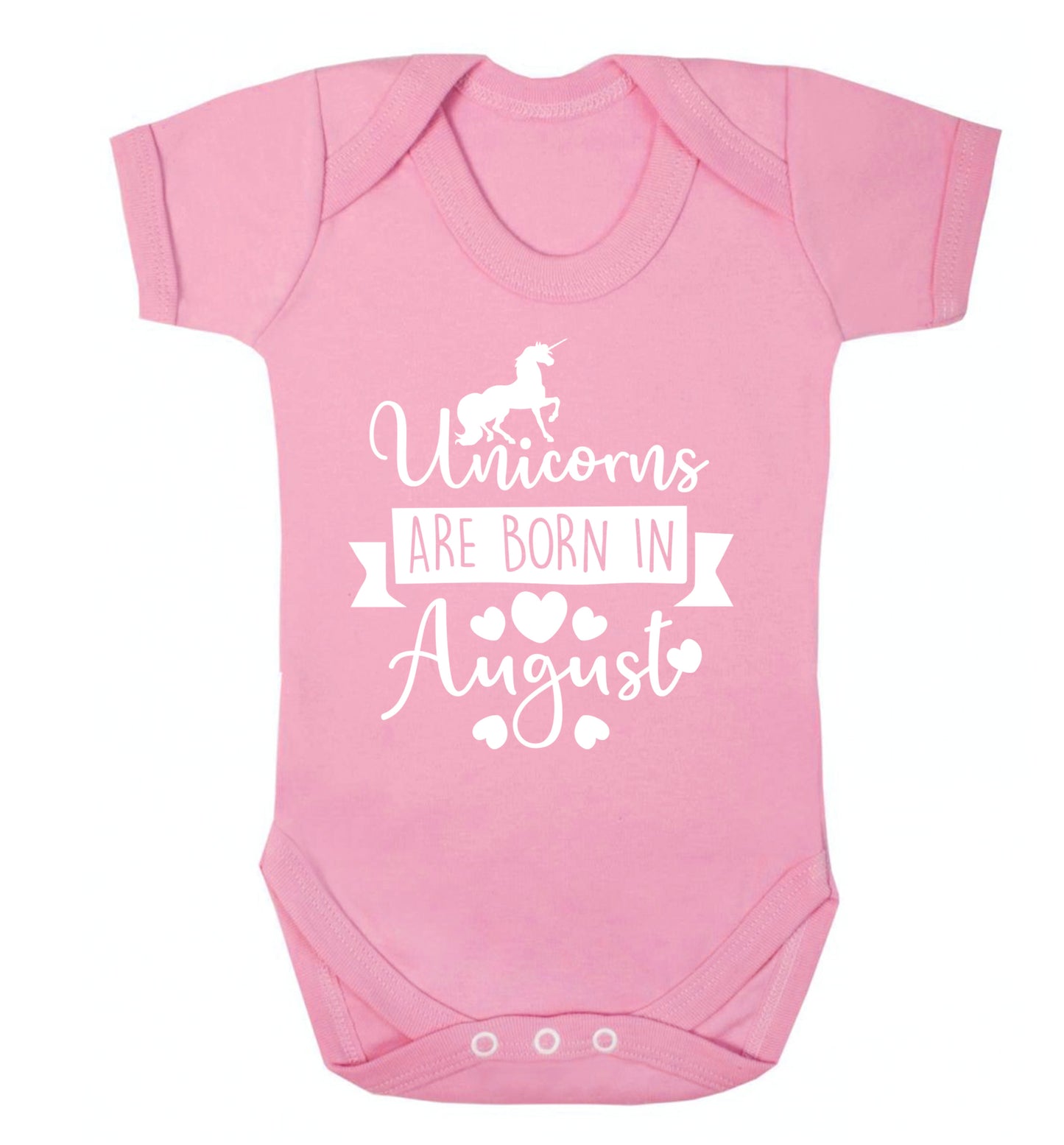 Unicorns are born in August Baby Vest pale pink 18-24 months