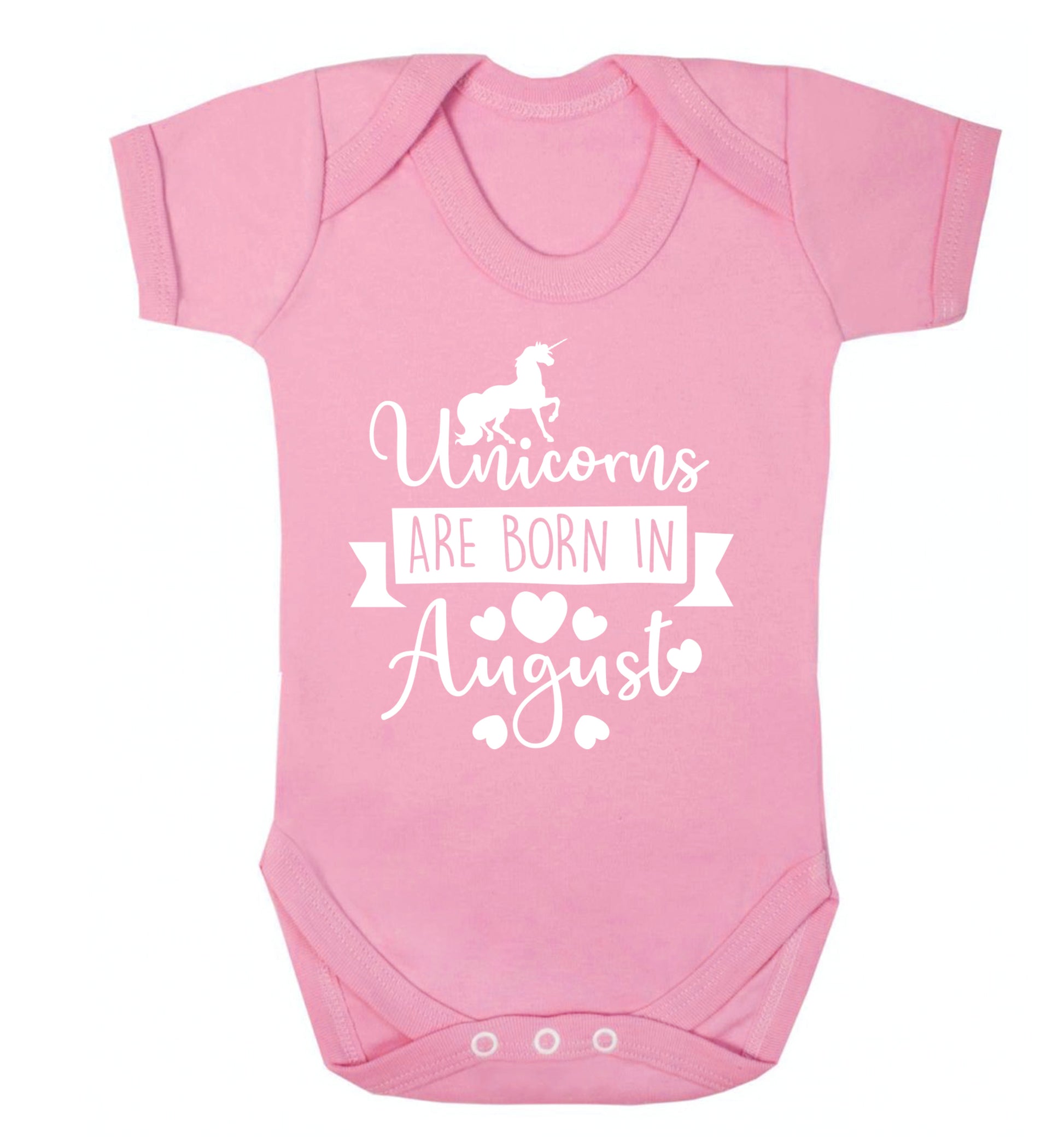 Unicorns are born in August Baby Vest pale pink 18-24 months