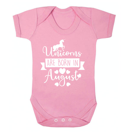 Unicorns are born in August Baby Vest pale pink 18-24 months
