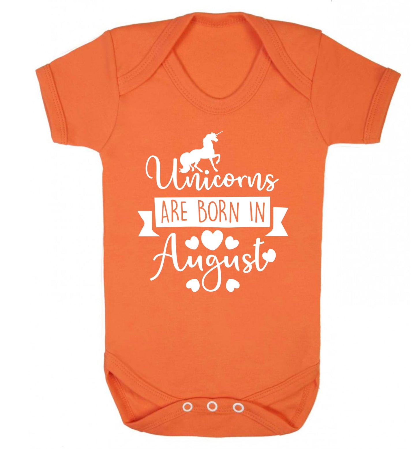 Unicorns are born in August Baby Vest orange 18-24 months