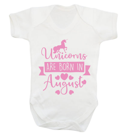 Unicorns are born in August Baby Vest white 18-24 months